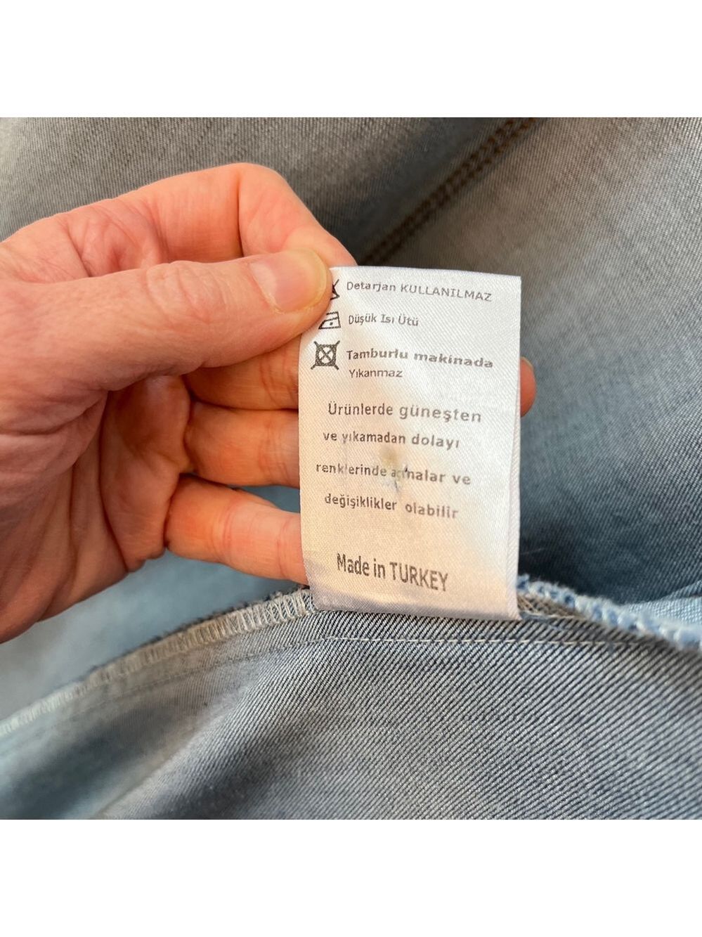 Vintage 1970s Denim Maxi Shirt Dress Western Rodeo Ankle Length Sheath ~Size M/L - Picture 16 of 16